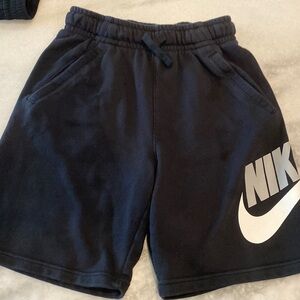 Nike boys cotton shorts size L Large big Nike and swoosh drawstring waist